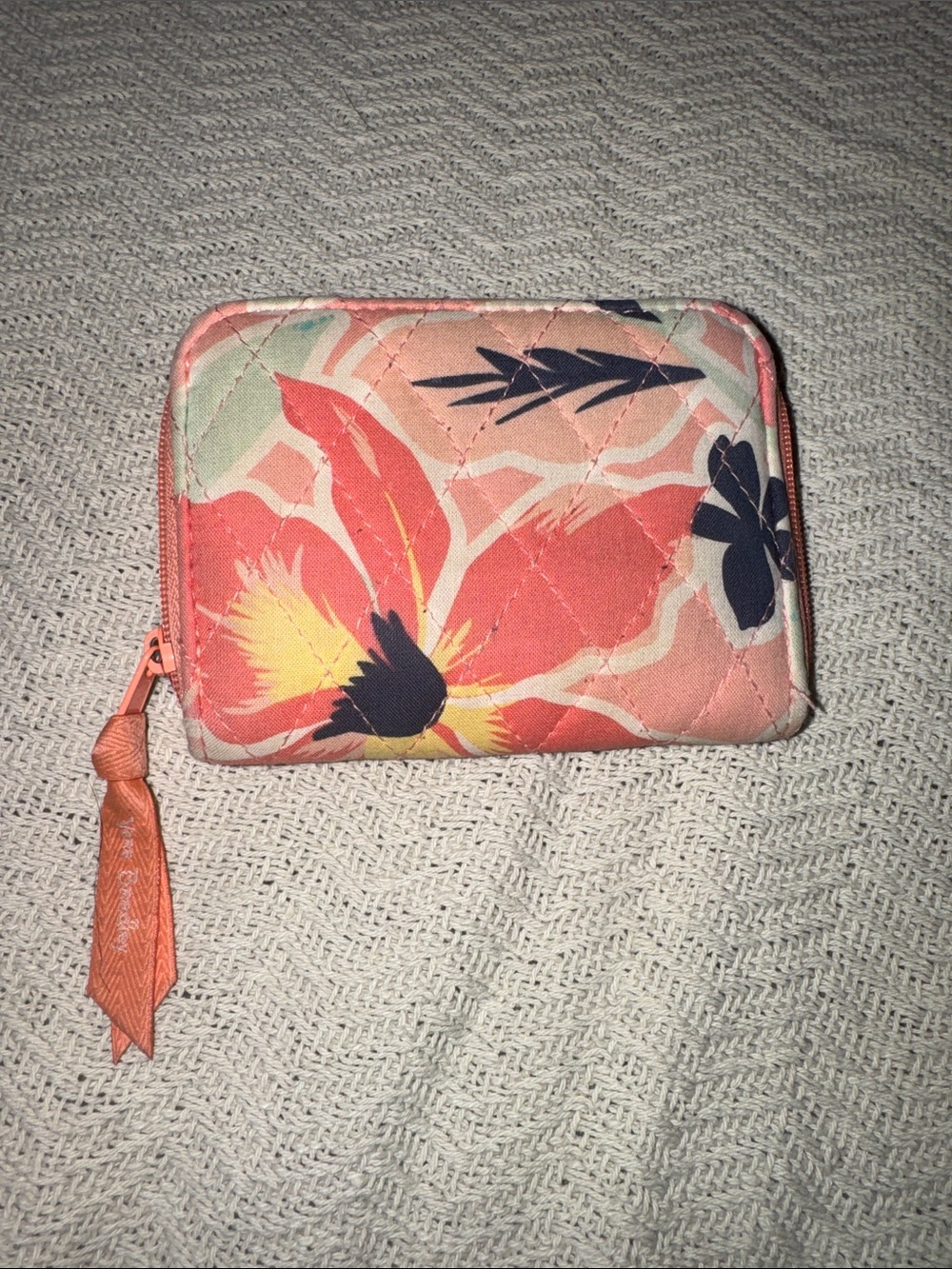 Vera Bradley Quilted Wallet - Coral Blue